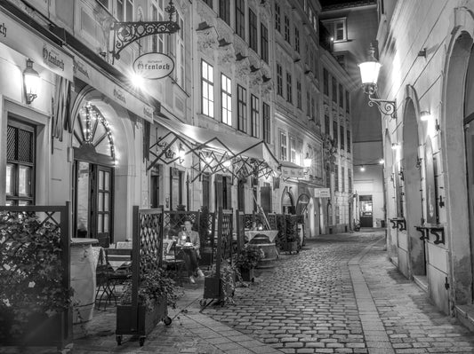 Historic European Restaurant Street Wall Mural