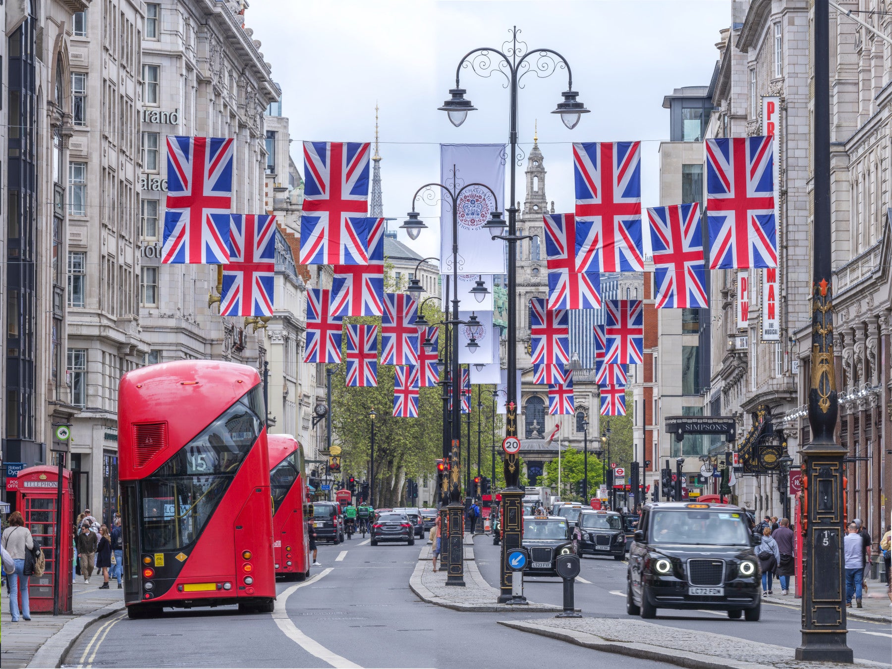 London City Streetscape Wall Mural