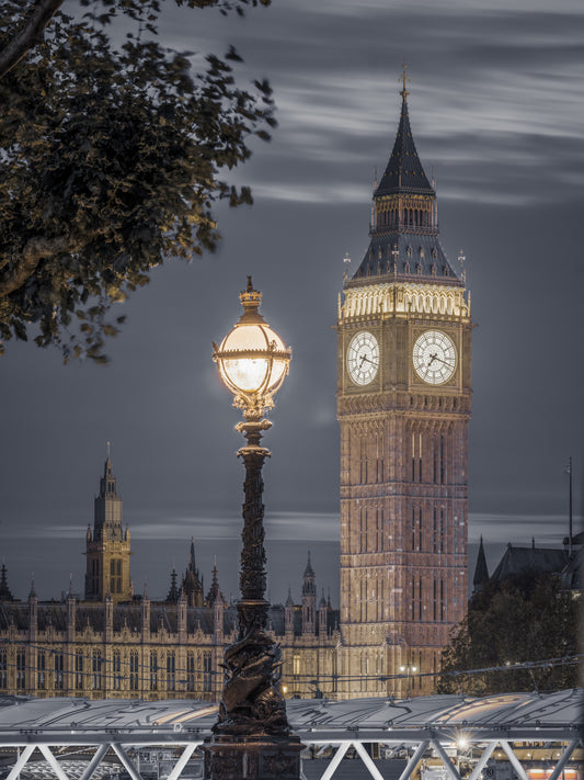 London Clock Tower Twilight Scene Wall Mural