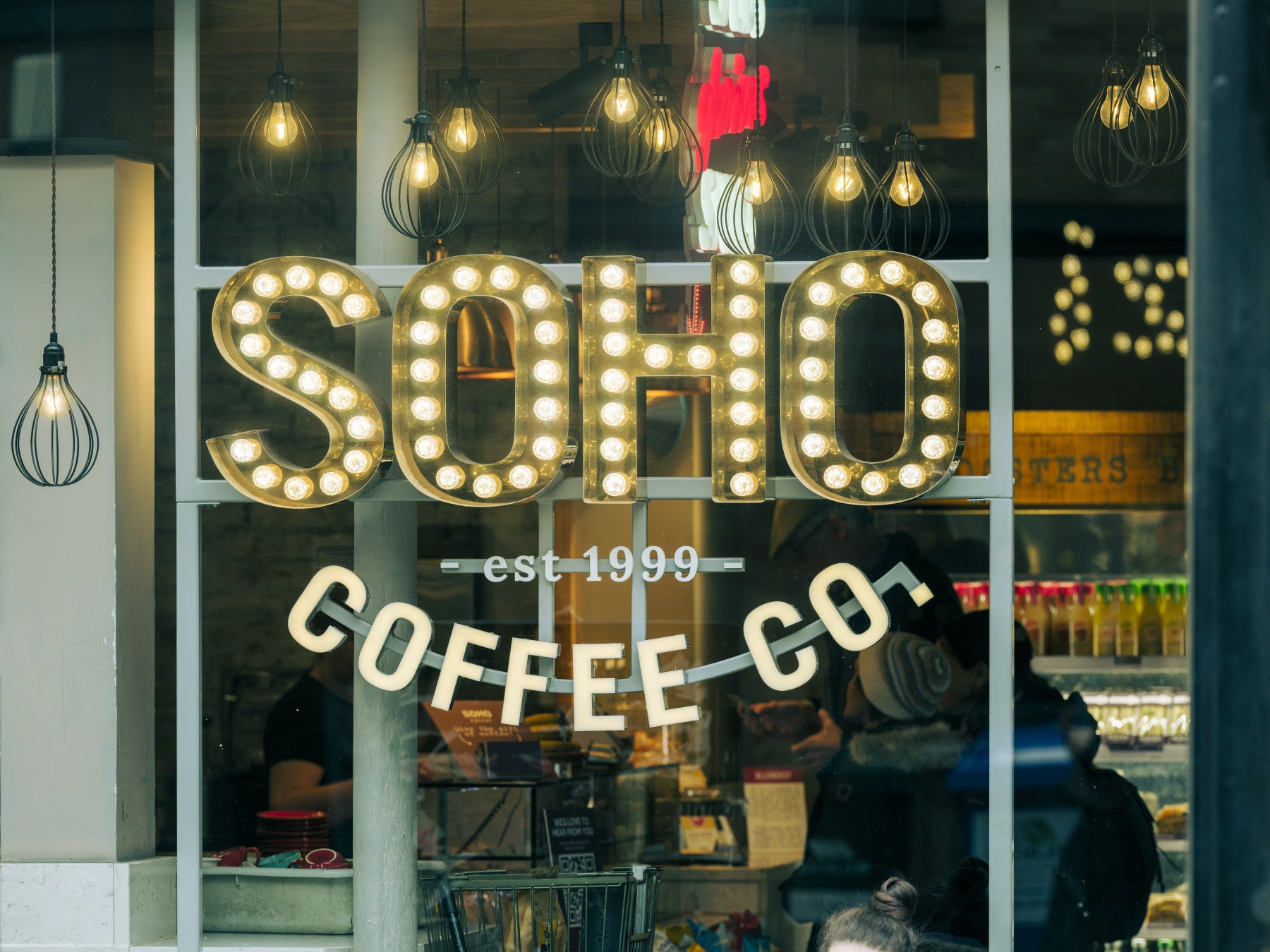 Urban Coffee House Neon Sign Wall Mural