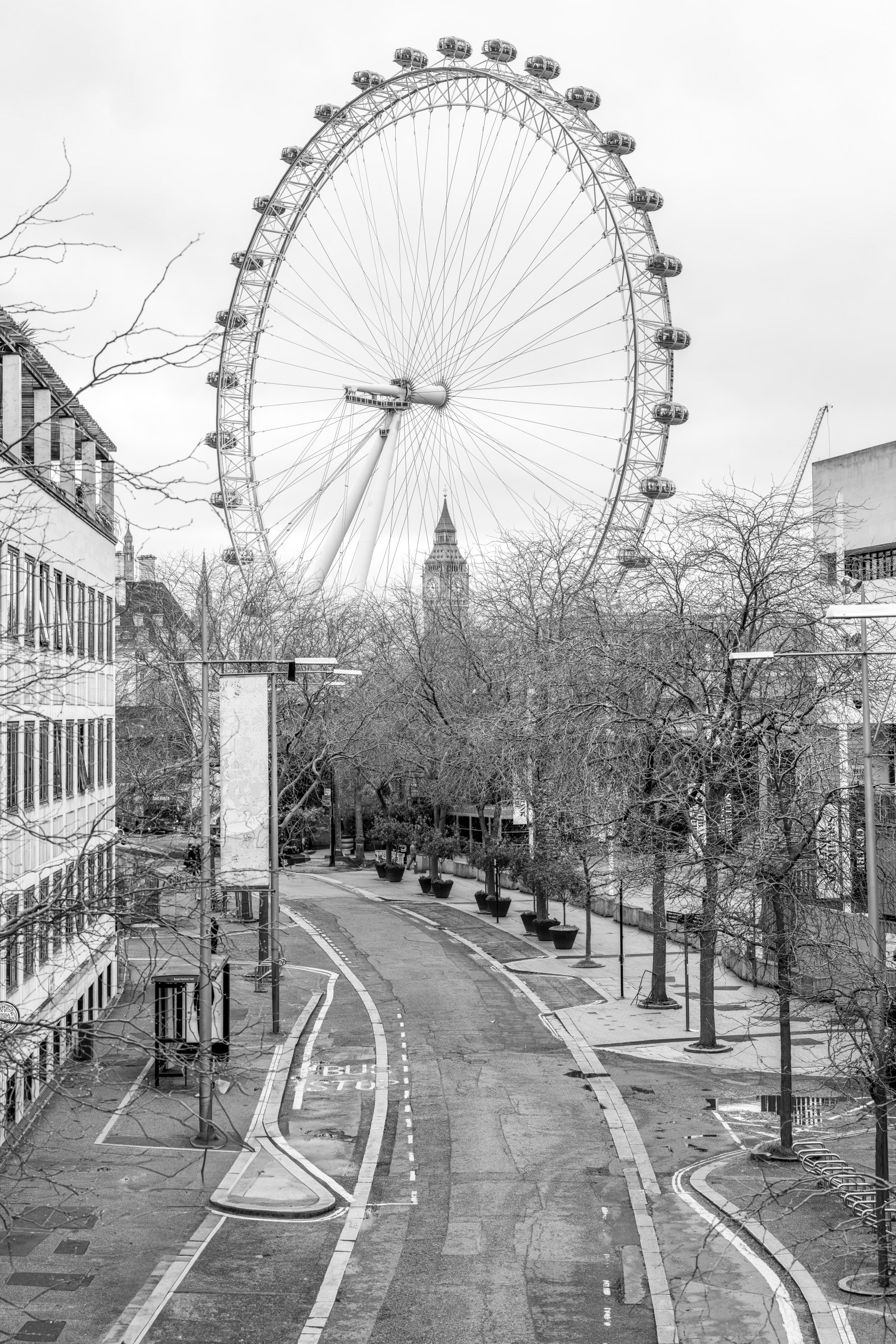 Monochrome London Landmark Skyline Wall Mural