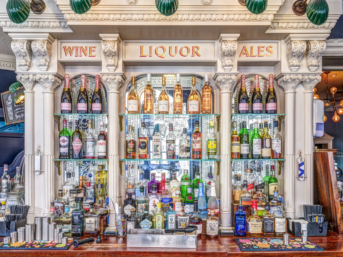 Classic Tavern Back Bar Display Wall Mural
