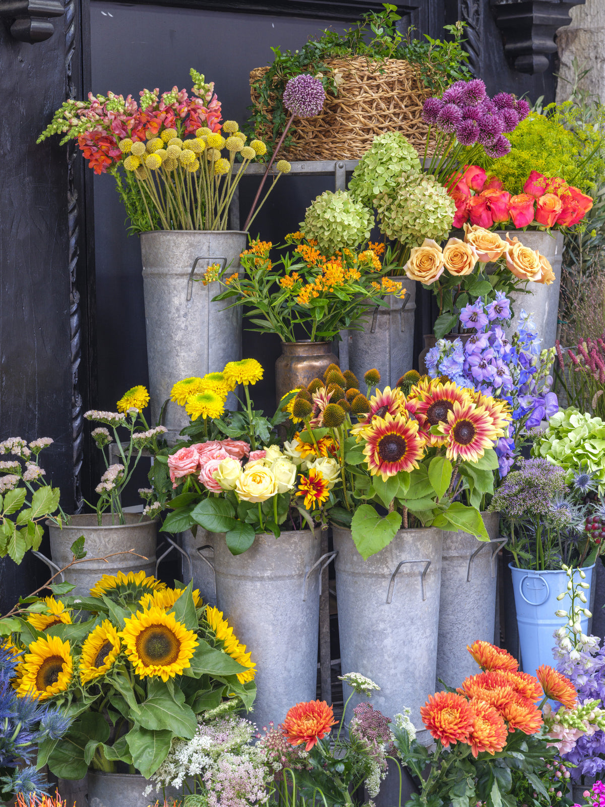 Rustic Floral Market Stall Wall Mural