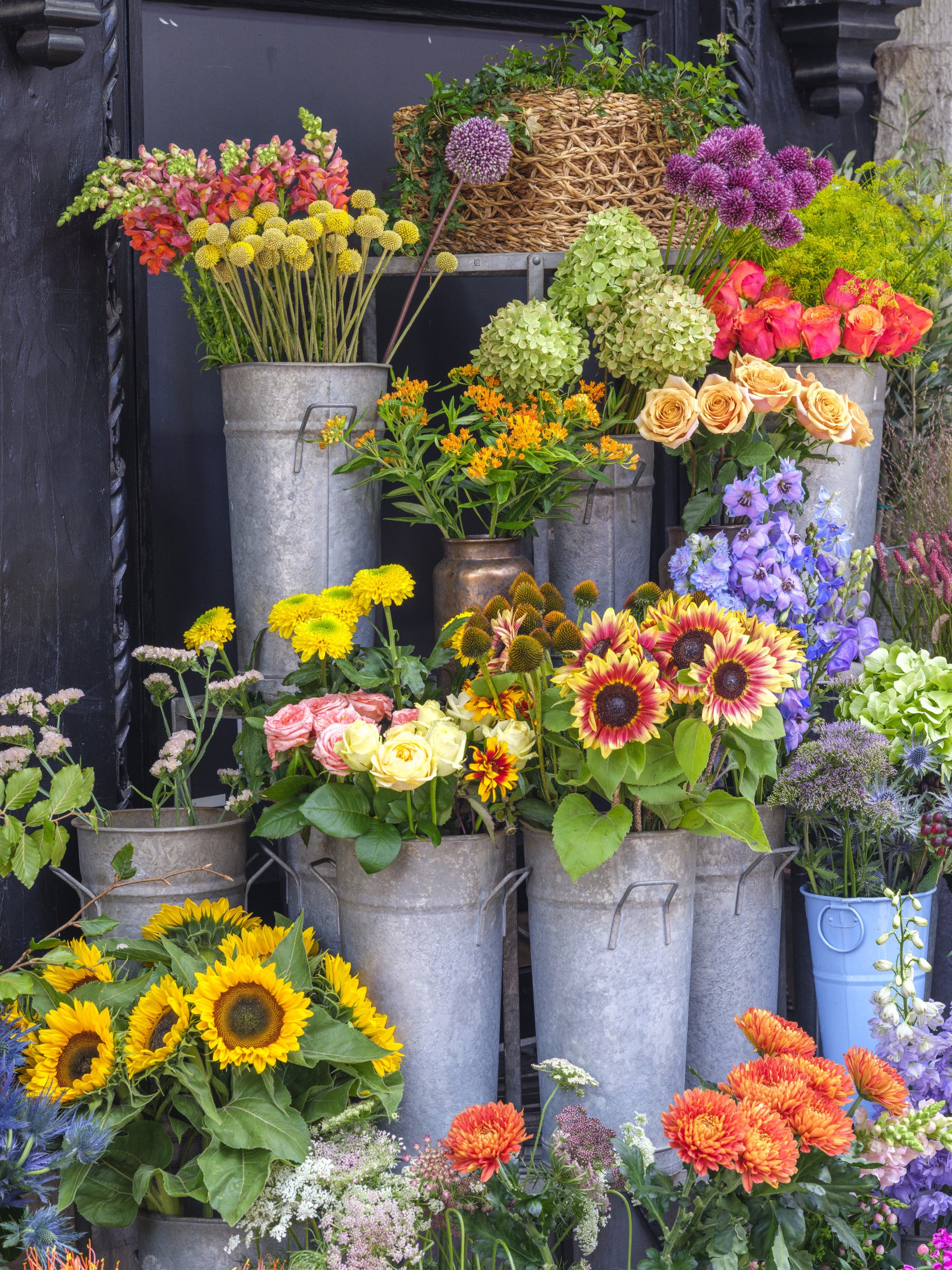 Rustic Floral Market Stall Wall Mural