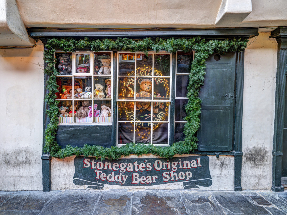 Charming Teddy Bear Shop Front Wall Mural