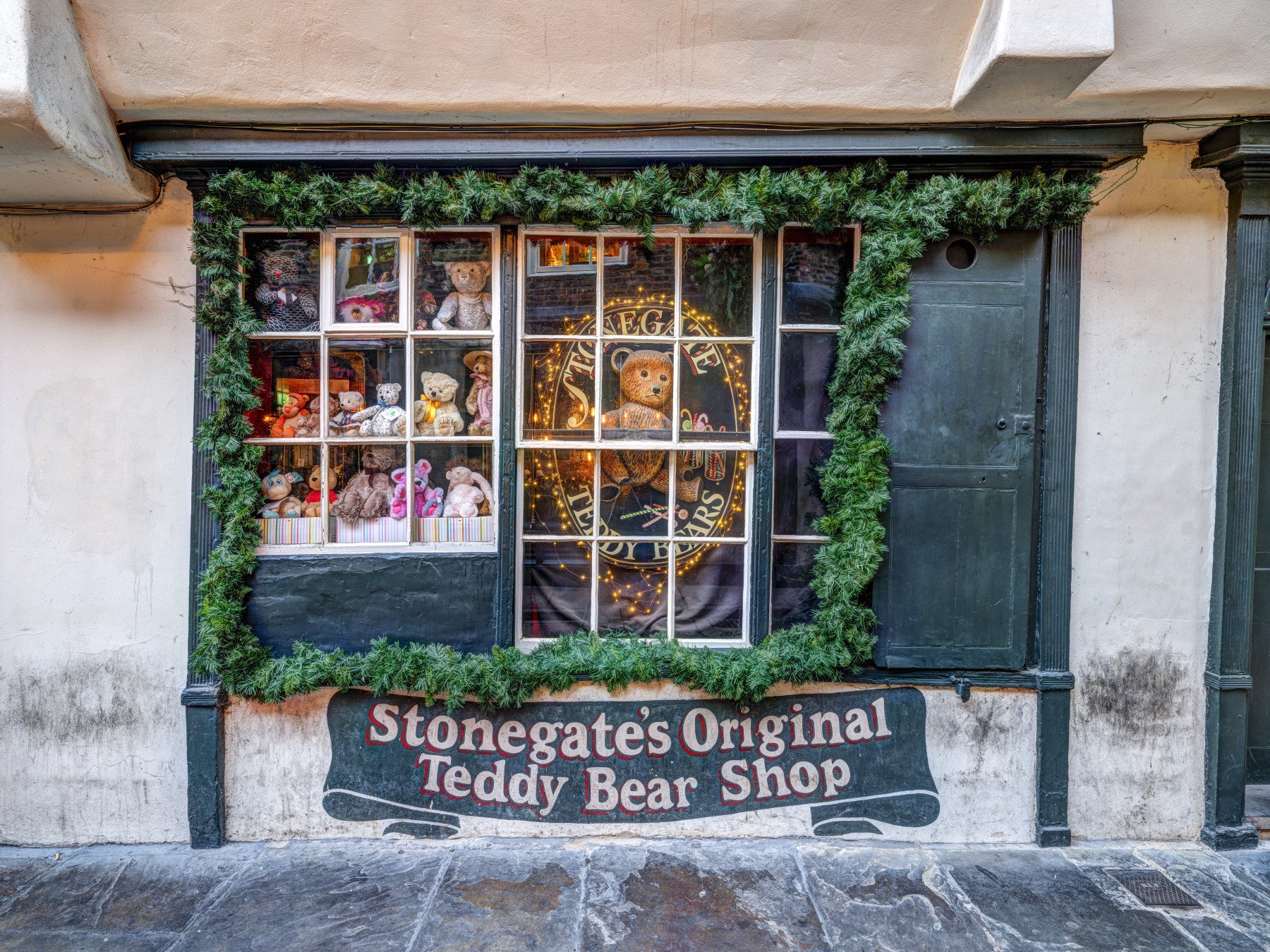 Charming Teddy Bear Shop Front Wall Mural