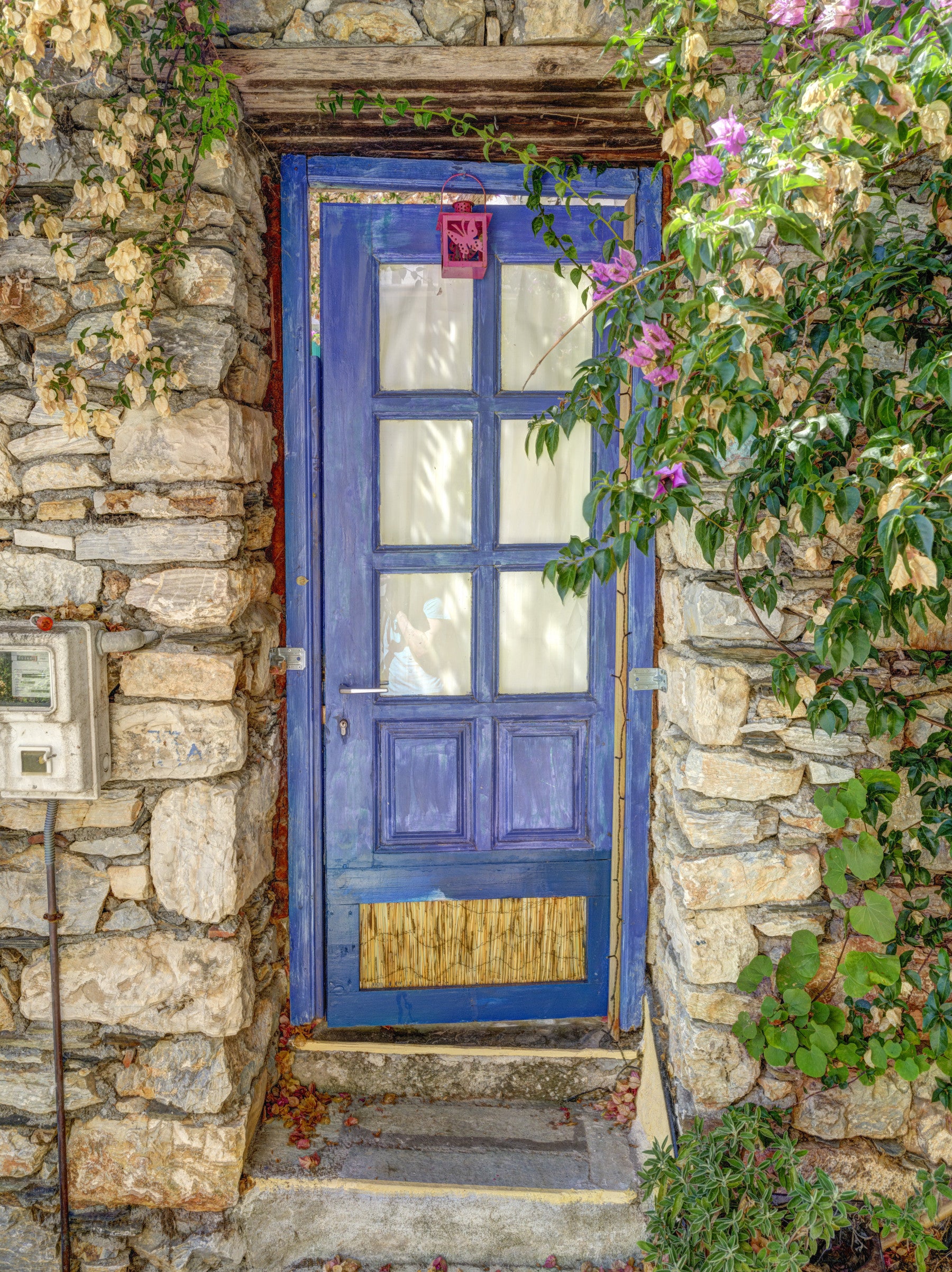 Mediterranean Blue Doorway Wall Mural