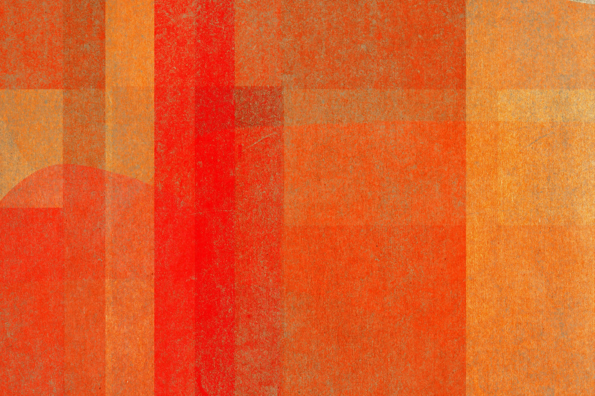 Fiery Sunset Abstract Geometry Wall Mural in your room — zoomed