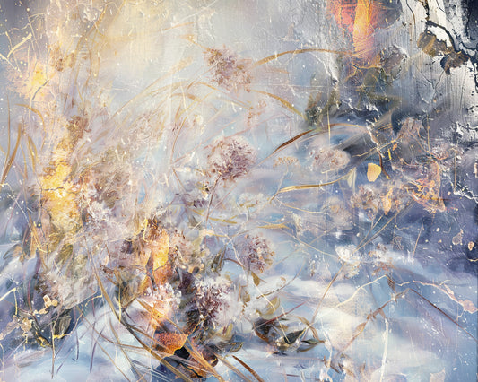 Misty Morning Botanical Wash Wall Mural