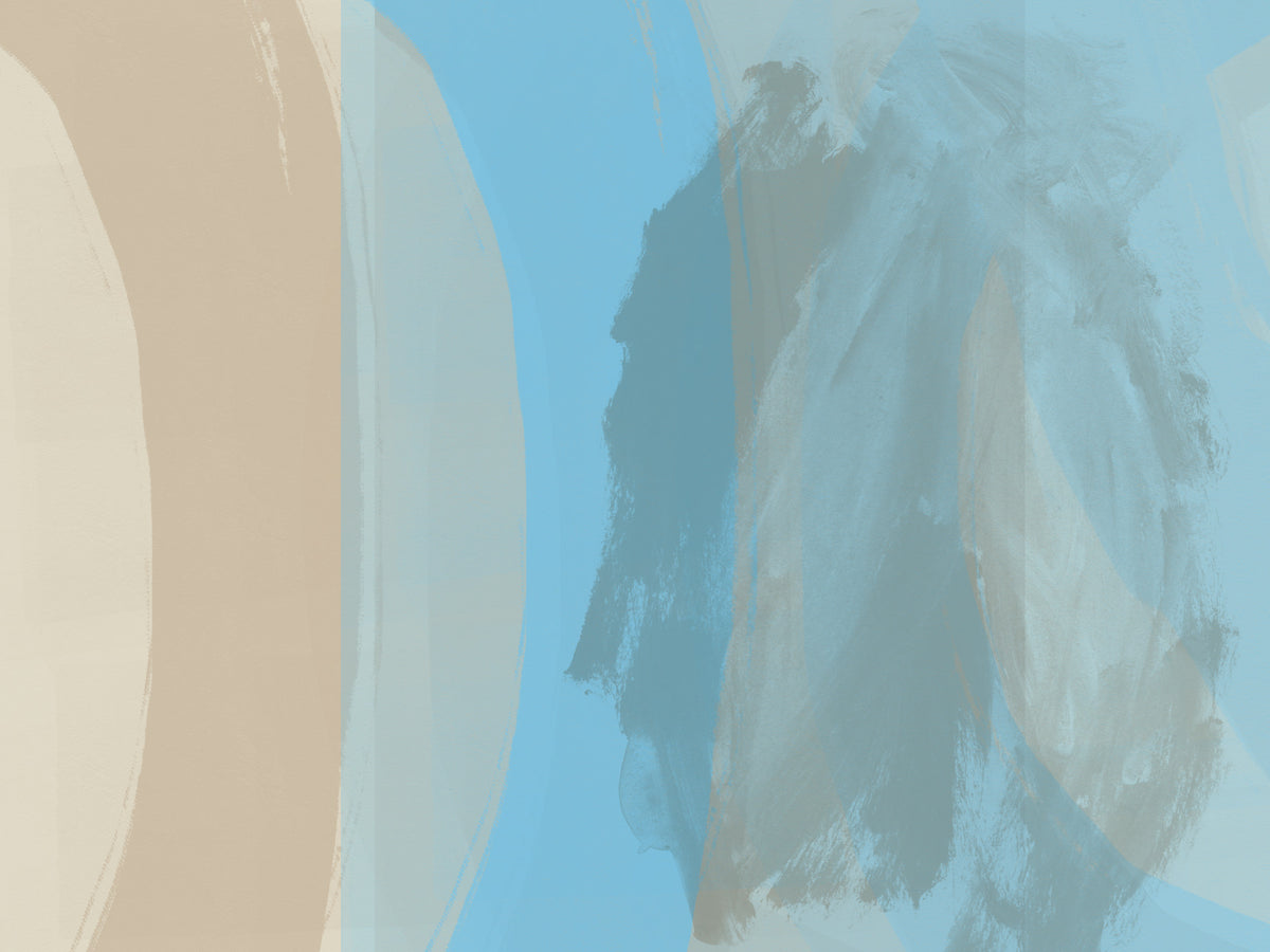Abstract Coastal Blue Layers Wall Mural