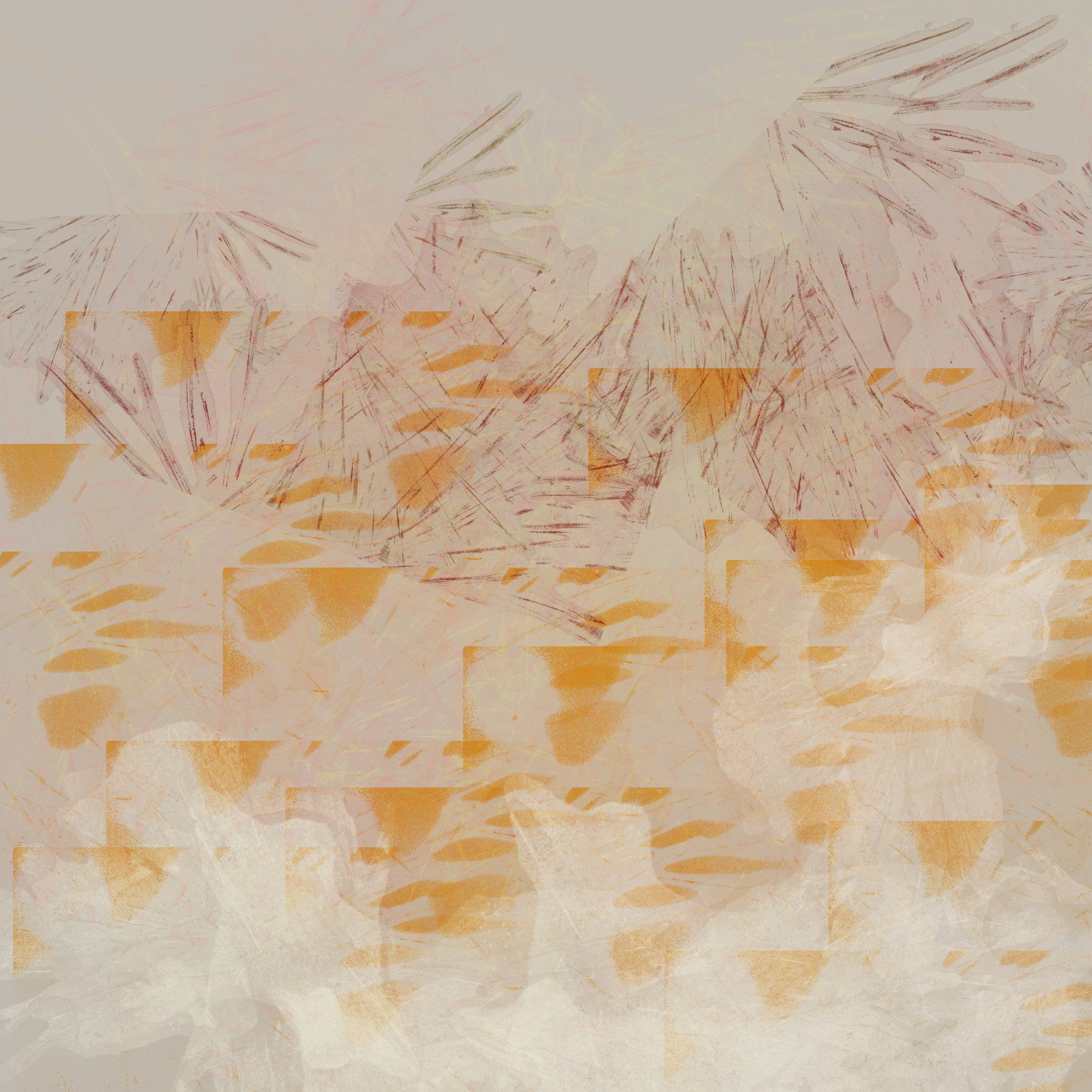 Abstract Earthy Textured Layers Wall Mural