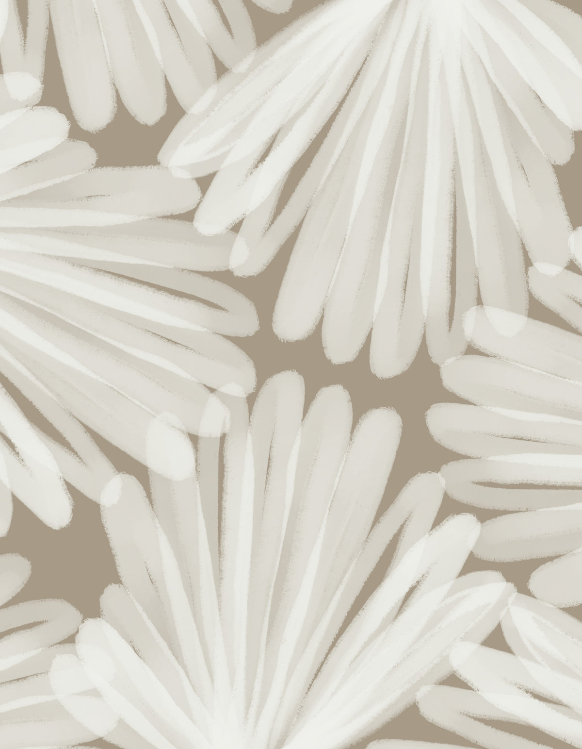 Minimalist Bloom Layers Wall Mural in your room — zoomed