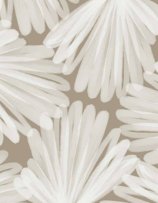 Minimalist Bloom Layers Wall Mural