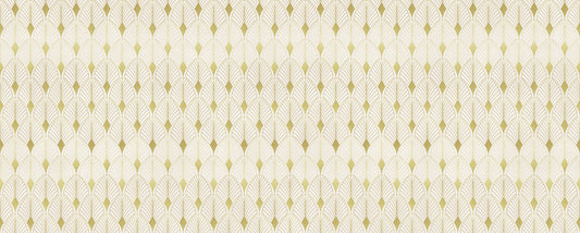 Golden Art Deco Fan Motif Wall Mural