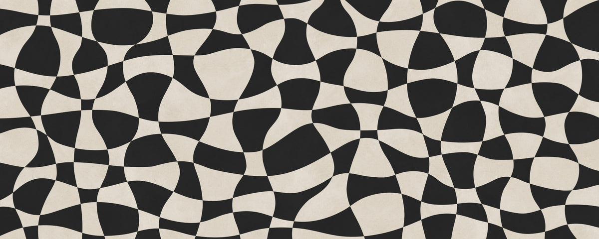 Wavy Monochrome Geometry Wall Mural