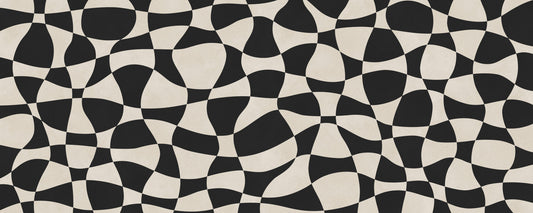 Wavy Monochrome Geometry Wall Mural