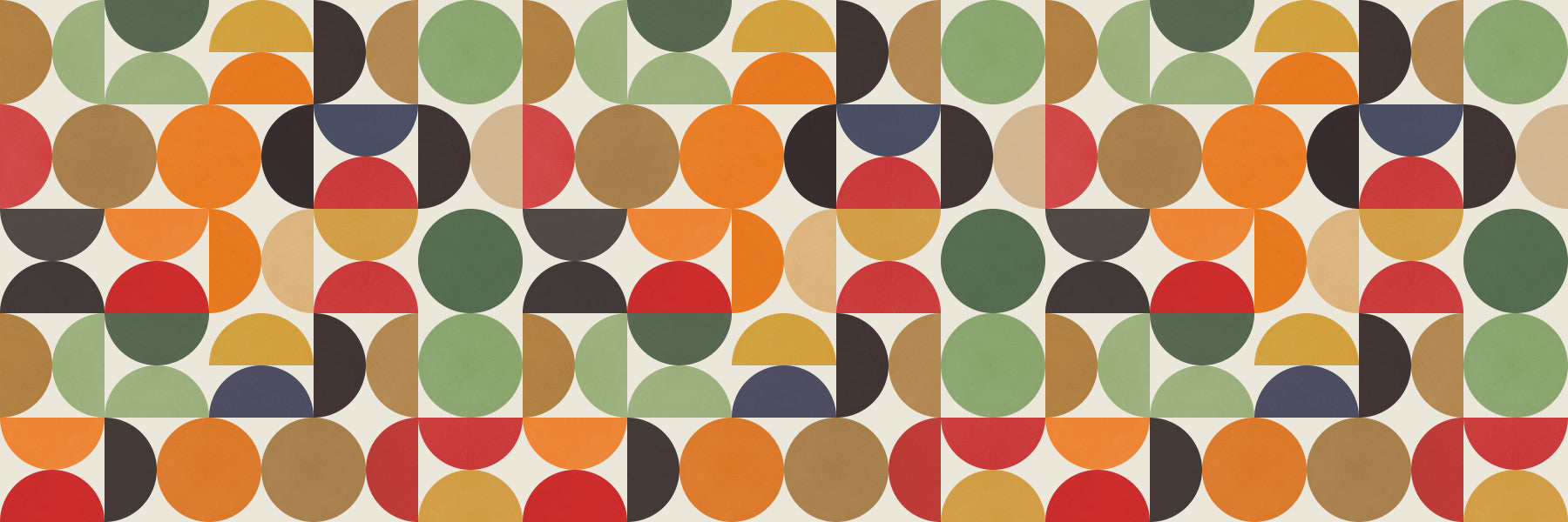 Bohemian Abstract Geo Circles Wall Mural