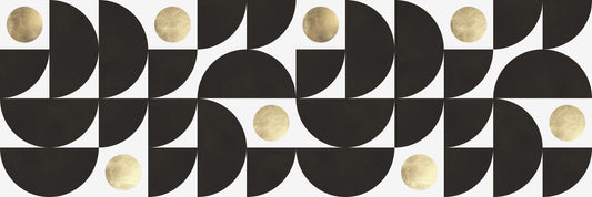 Abstract Gold Sunburst Monochrome Art Wall Mural