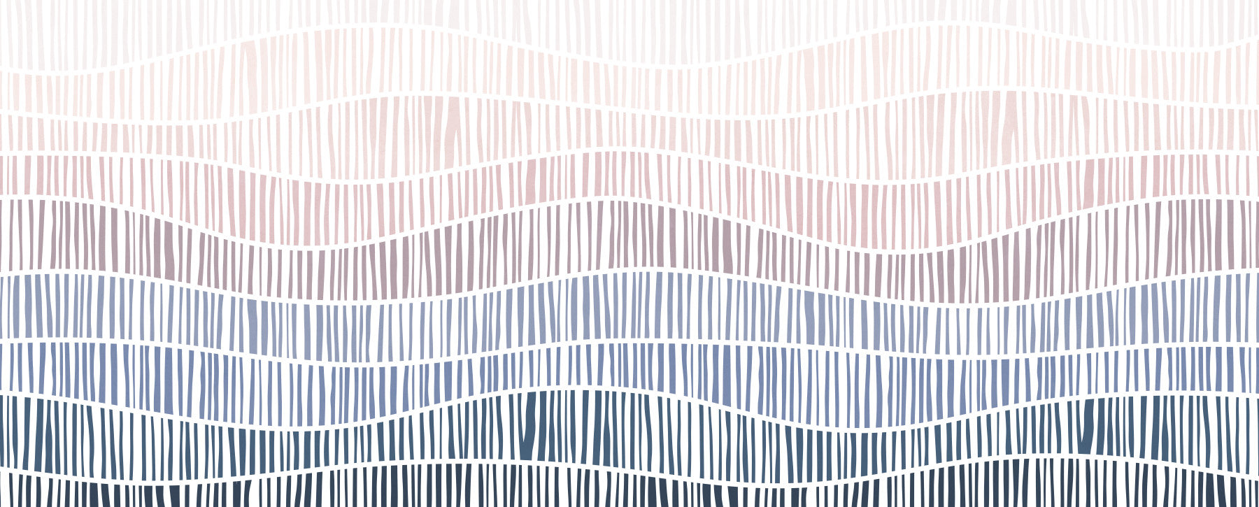 Gradient Waves of Line Art Wall Mural