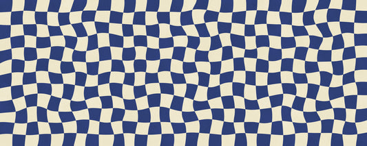 Retro Fluid Checkerboard Wall Mural