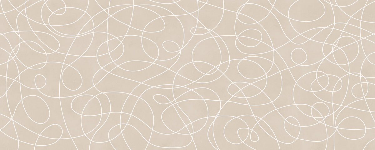 Minimalist Soft Beige Line Art Wall Mural