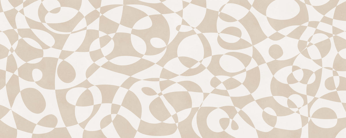 Minimalist Fluid Geometry Wall Mural in your room — zoomed