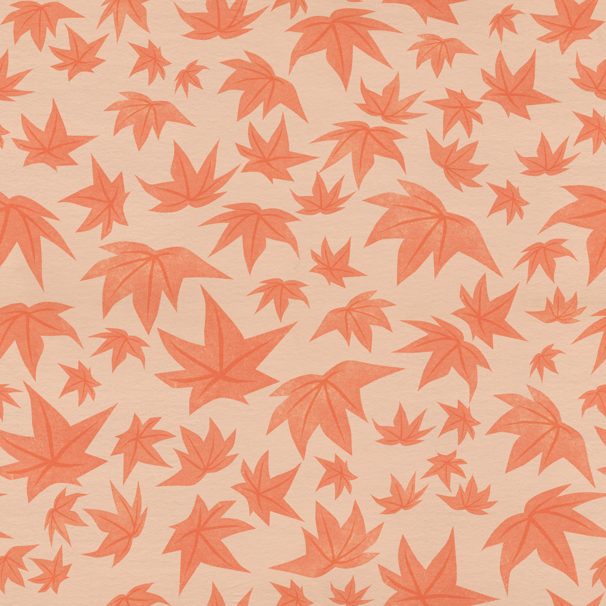 Japanese Maple Leaves - Soft Corals Wallpaper⁠