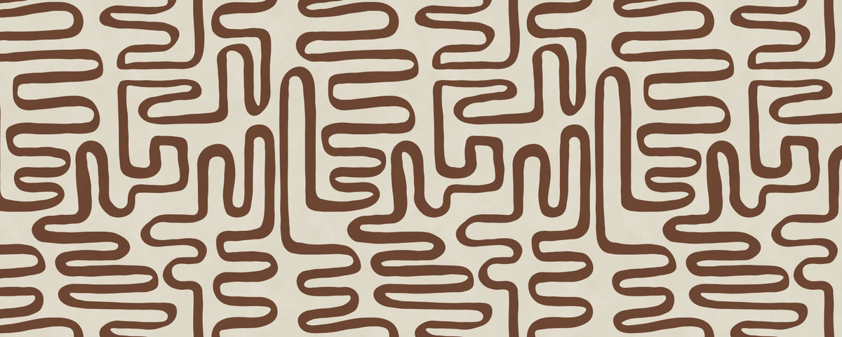 Continuous Earthy Maze Wall Mural