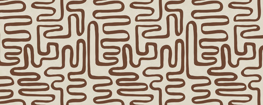 Continuous Earthy Maze Wall Mural