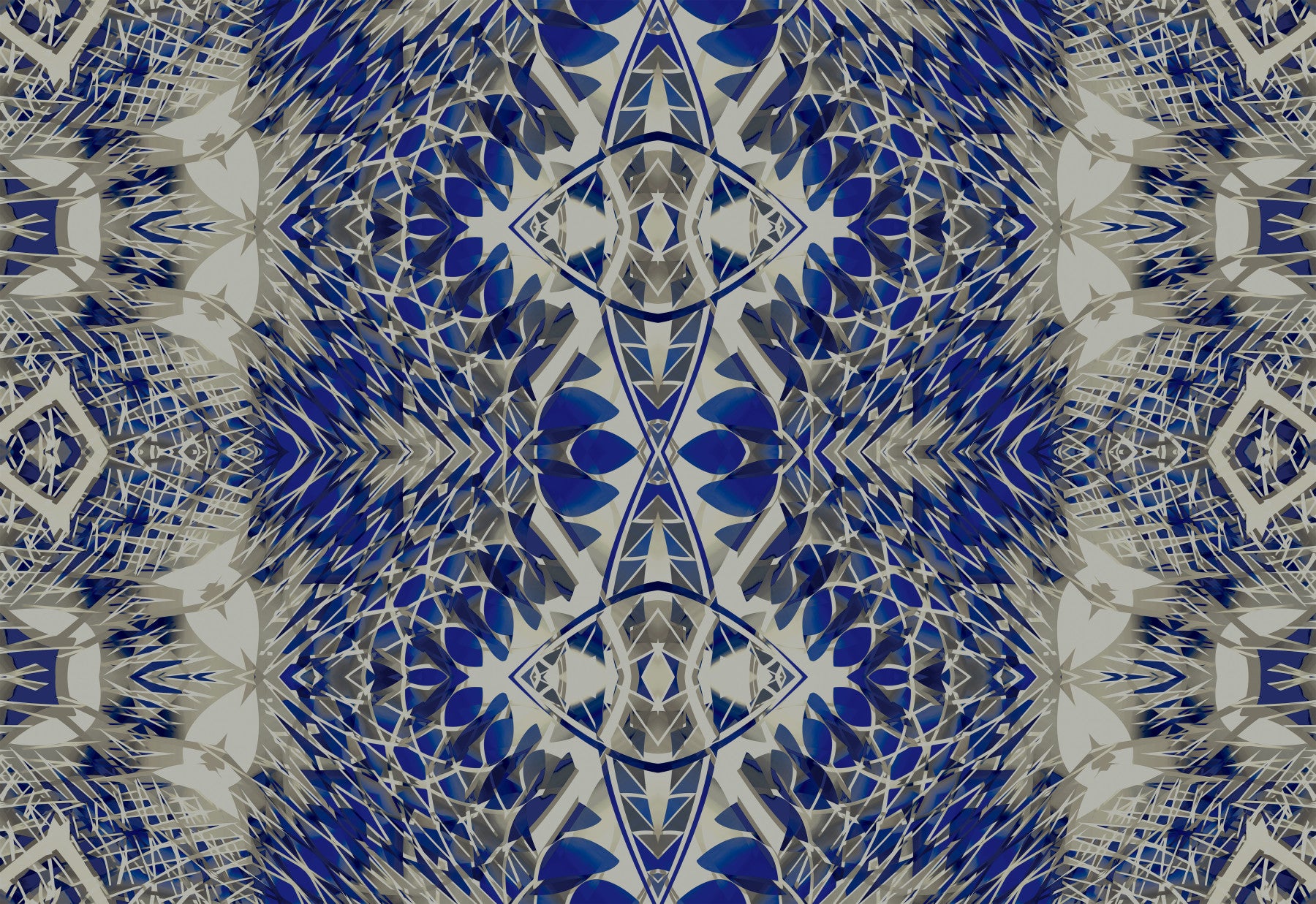 Blue & Gray Contemporary Baroque - BELLAGIO Wallpaper