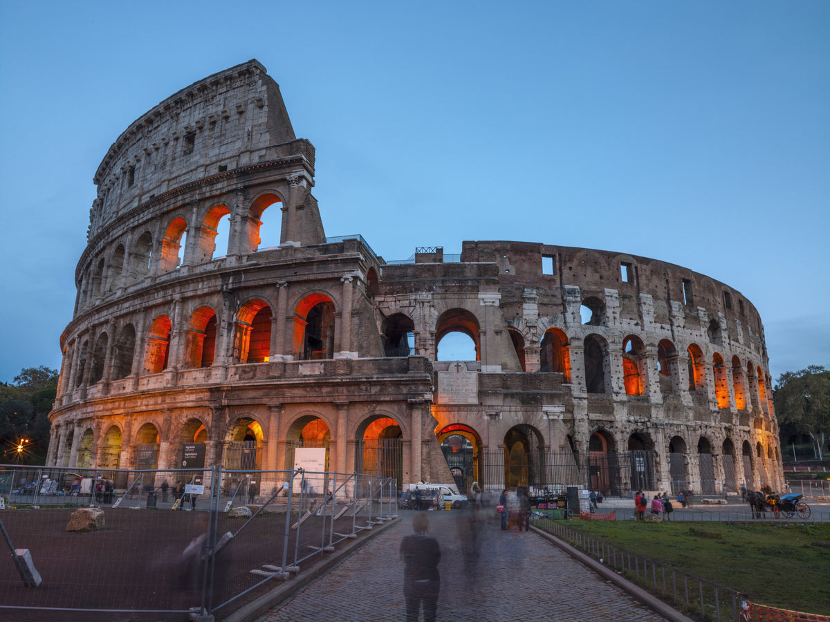 Ancient Roman Monument Dusk Scenery Wall Mural in your room — zoomed