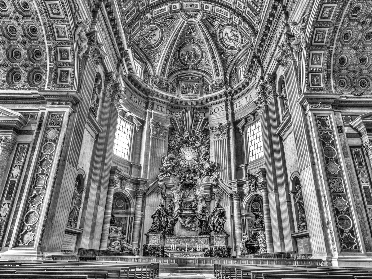 Cathedral Dome and Altar Perspective Wall Mural in your room — zoomed