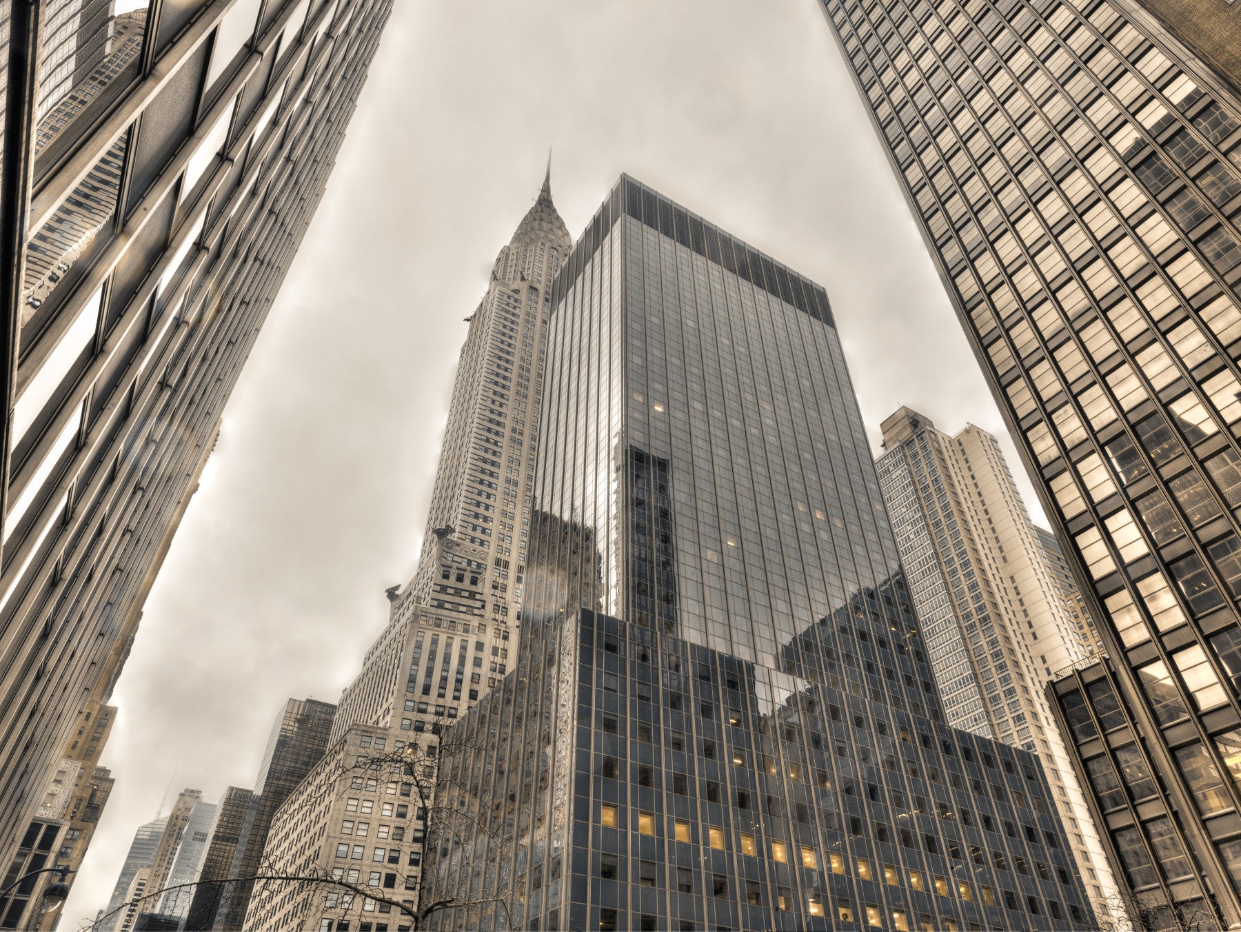 Architectural Heights and Spire Wall Mural