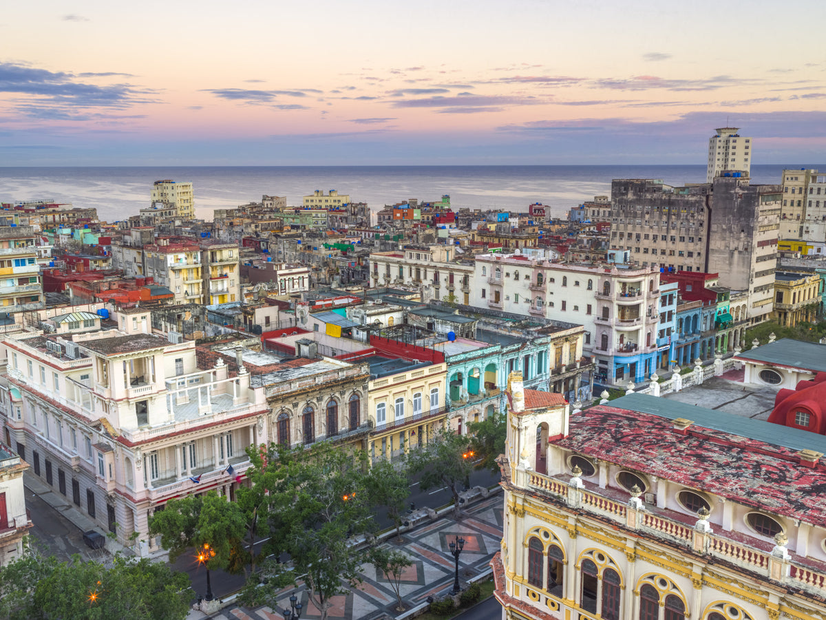 Colonial Havana Sunset Vista Wall Mural in your room — zoomed