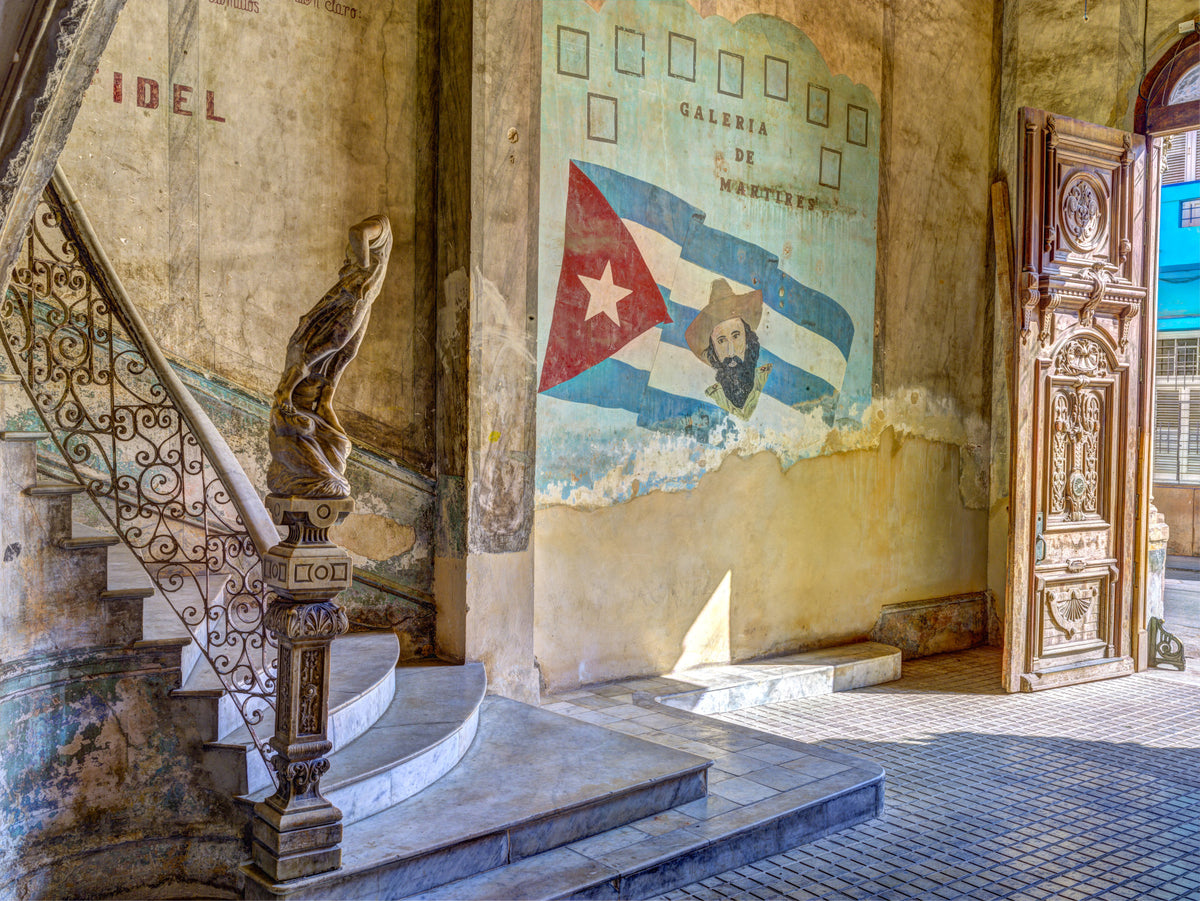 Aged Colonial Architectural Mural Wall Mural in your room — zoomed