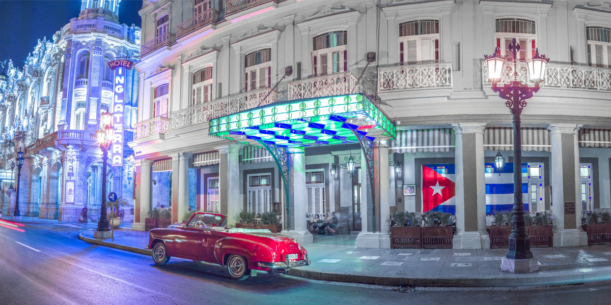 Classic Cuban Nightscape Wall Mural in your room — zoomed