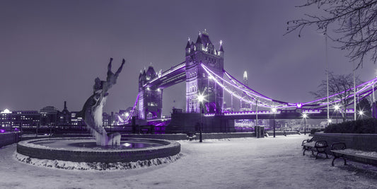 Frozen Cityscape Twilight Wall Mural
