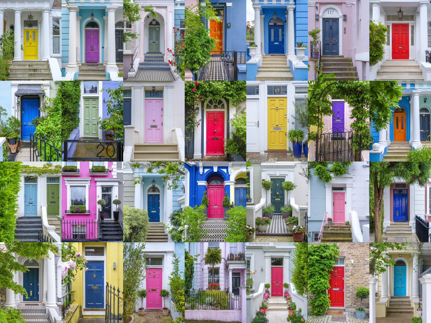 Urban Entrance Architectural Mosaic Wall Mural