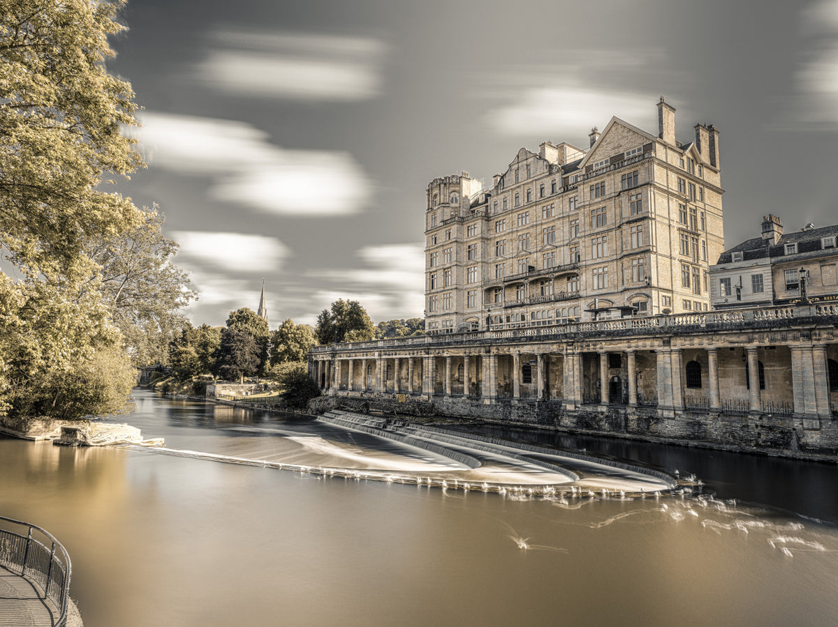 Bath Riverside Architectural Heritage Wall Mural in your room — zoomed