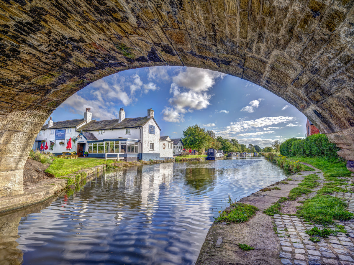 Stone Archway Waterside View Wall Mural in your room — zoomed