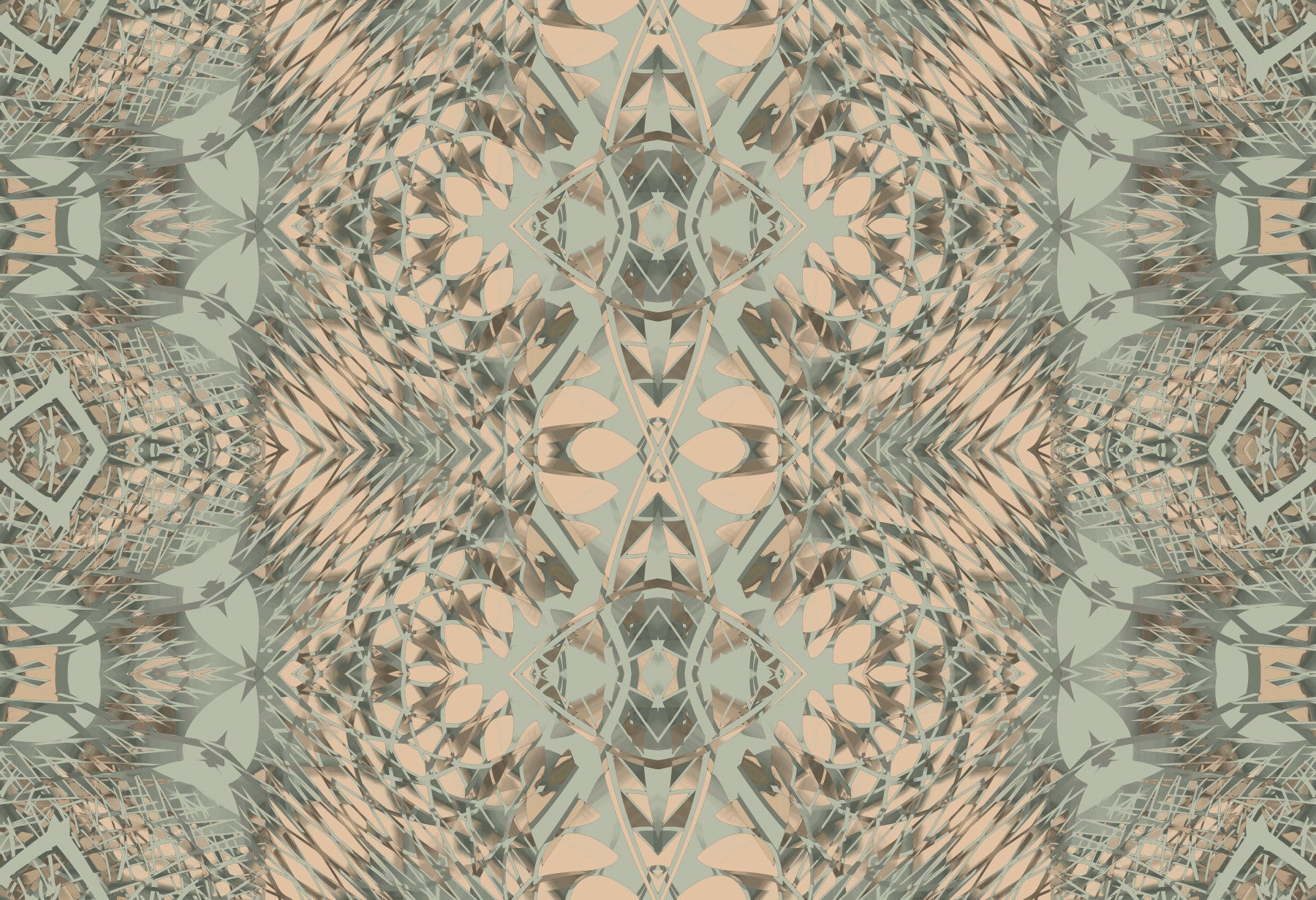 Blush & Sage Botanical Baroque - BELLAGIO Wallpaper⁠