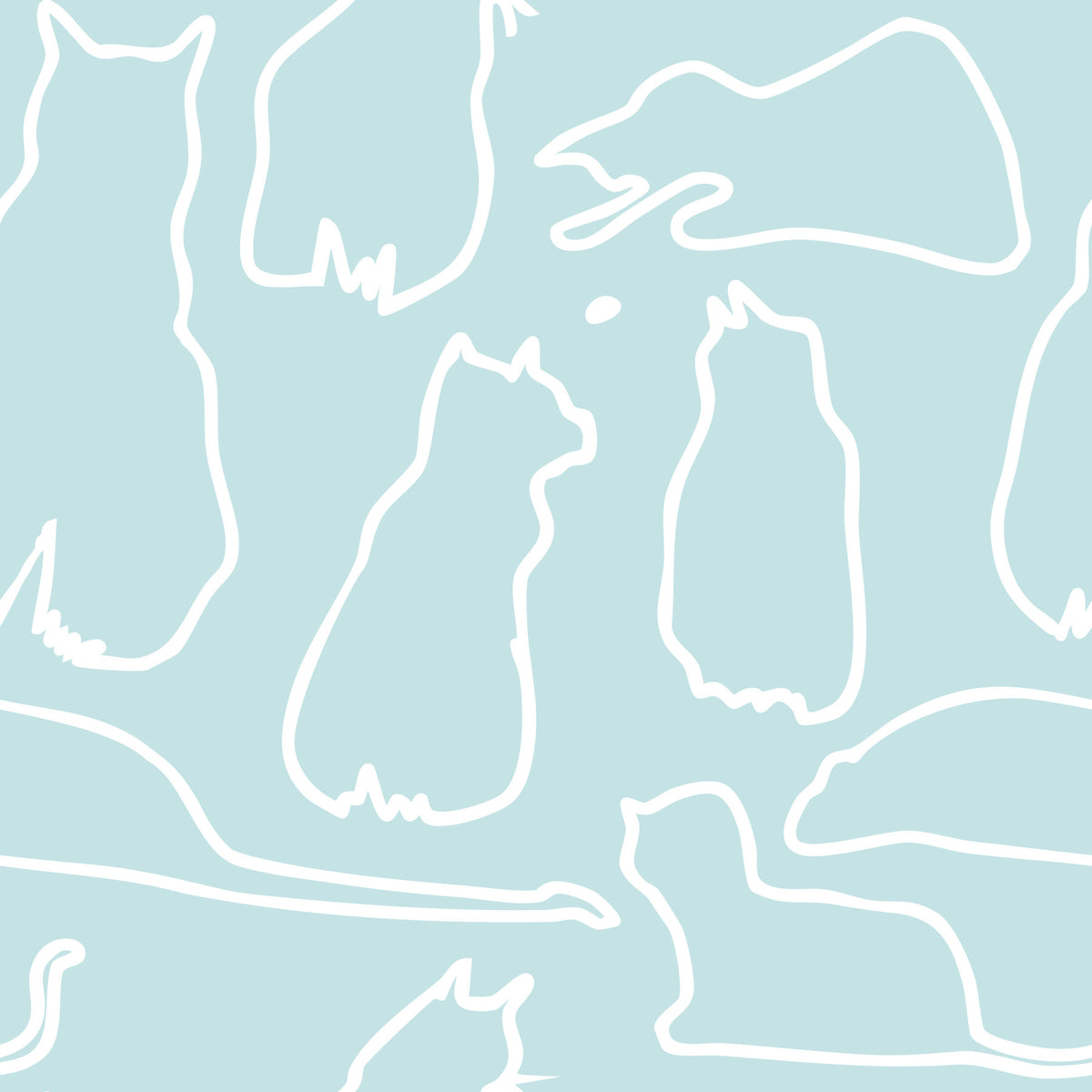 Munki and the Spot - Water & White Wallpaper⁠ in your room — zoomed