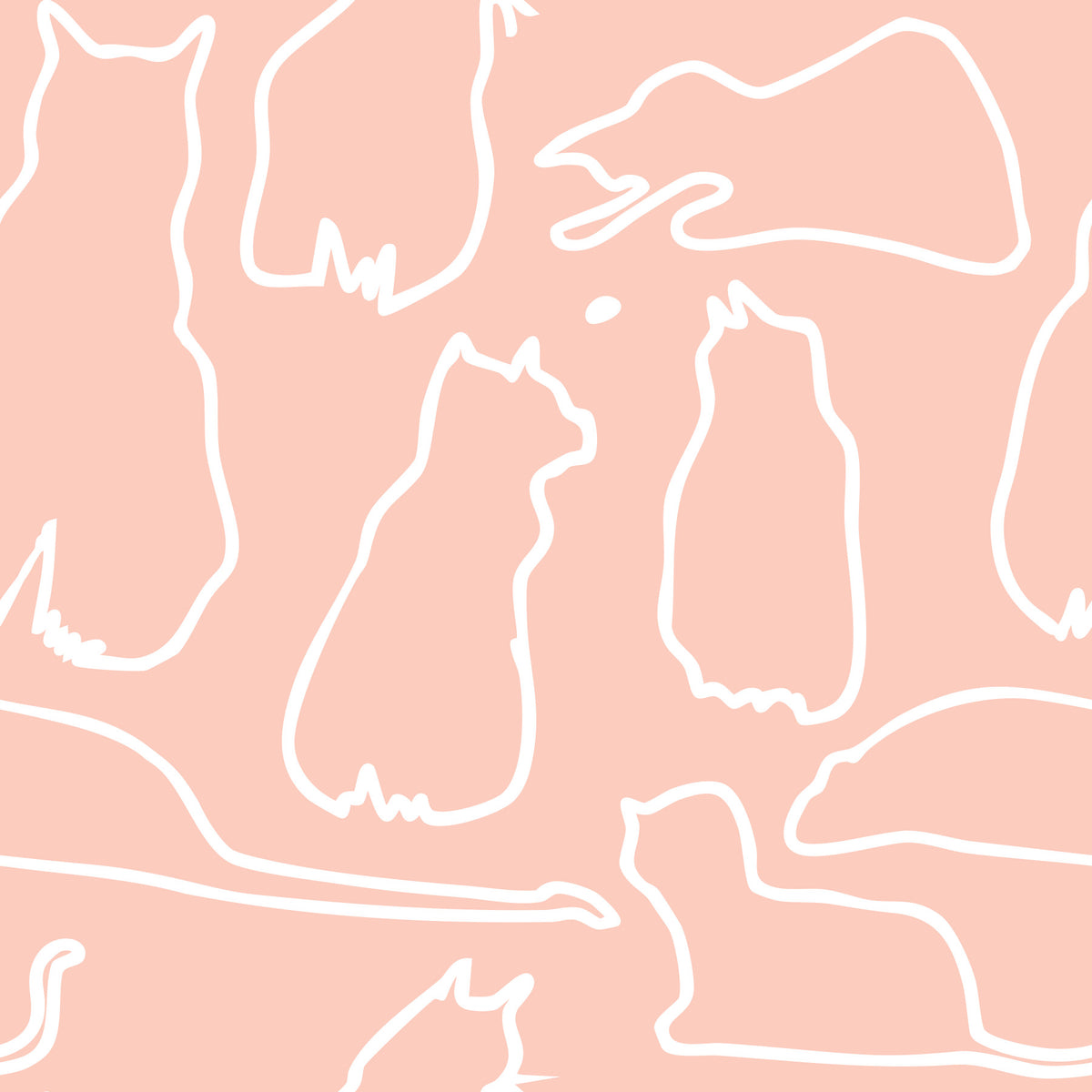 Munki and the Spot - Blush Pink Wallpaper⁠