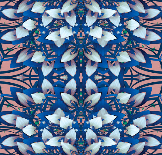 Pink & Blue Geometric Bloom - IKEBANA Wallpaper⁠