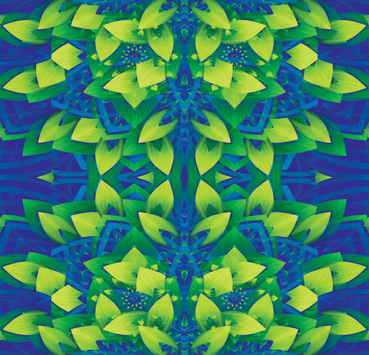 Electric Lime green Geometric Bloom - IKEBANA Wallpaper⁠