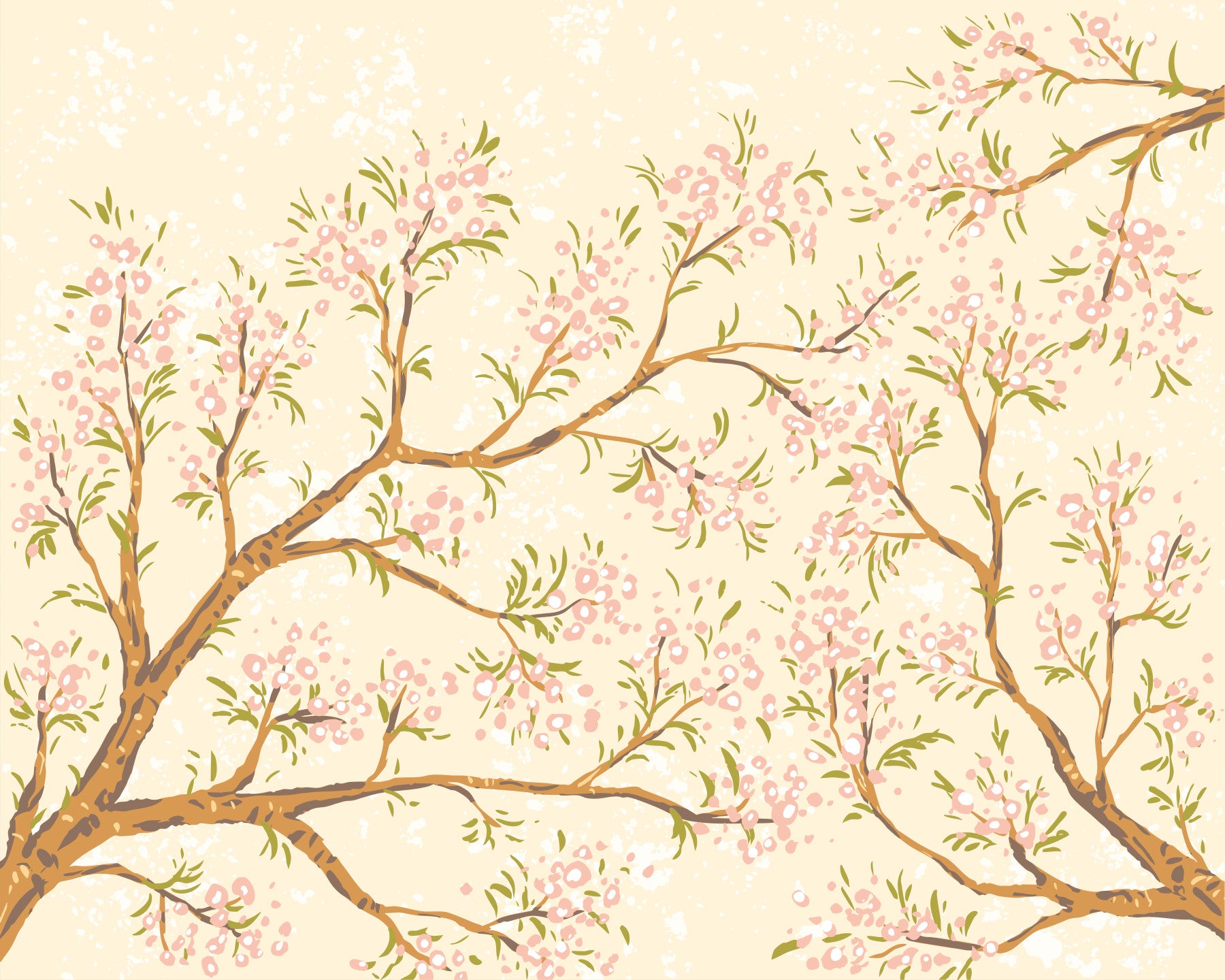 Pink Blossoms Wall Mural