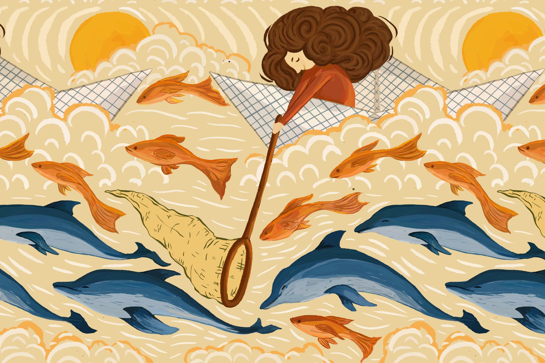 Chasing Dreams Wall Mural in your room — zoomed