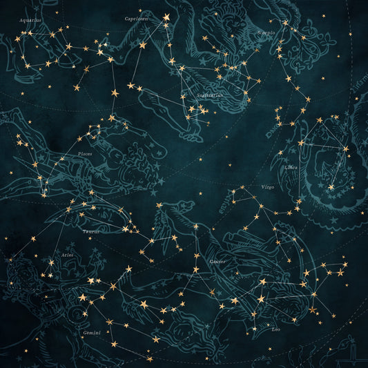Heros and Constellations - Petrol Wall Mural