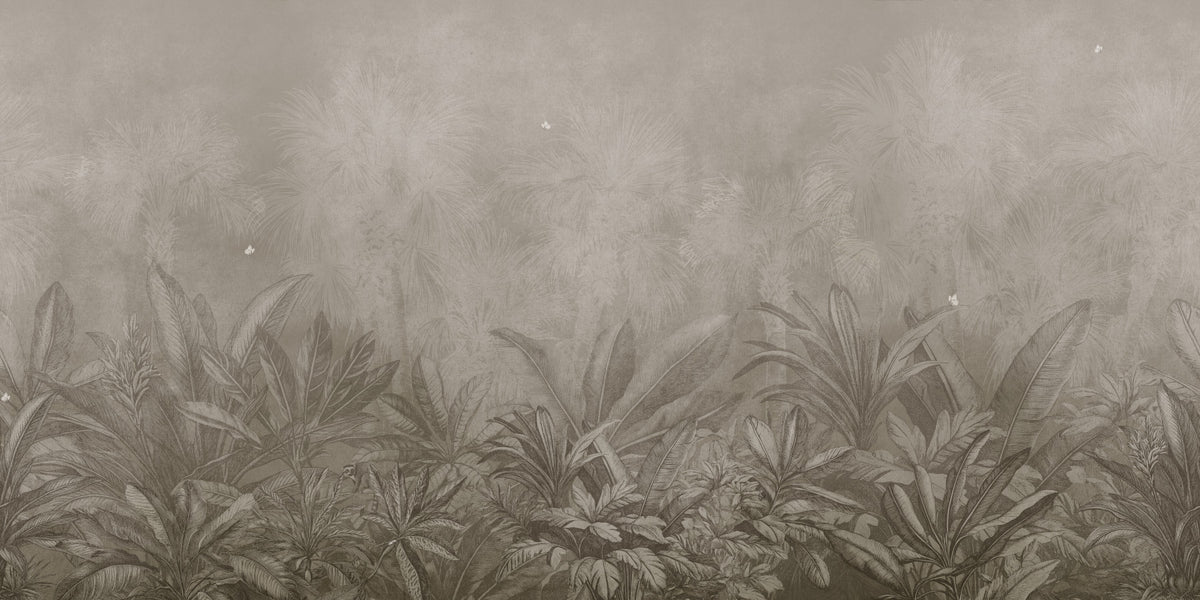Jungle Mists - Sepia Wall Mural