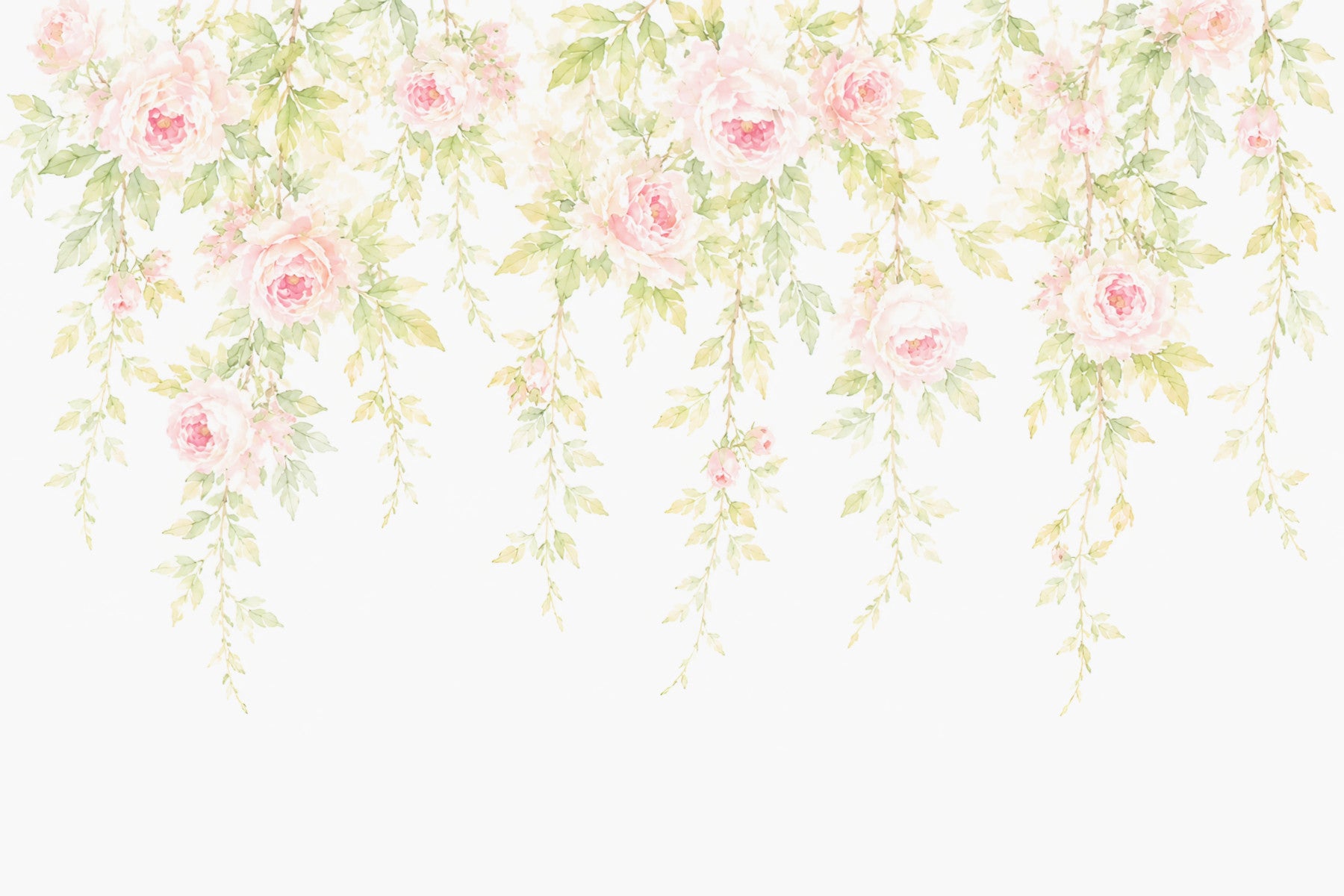 Dreamy Pastel Floral Canopy Wall Mural